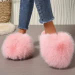 PANTUFLAS ROSADA PELUDAS