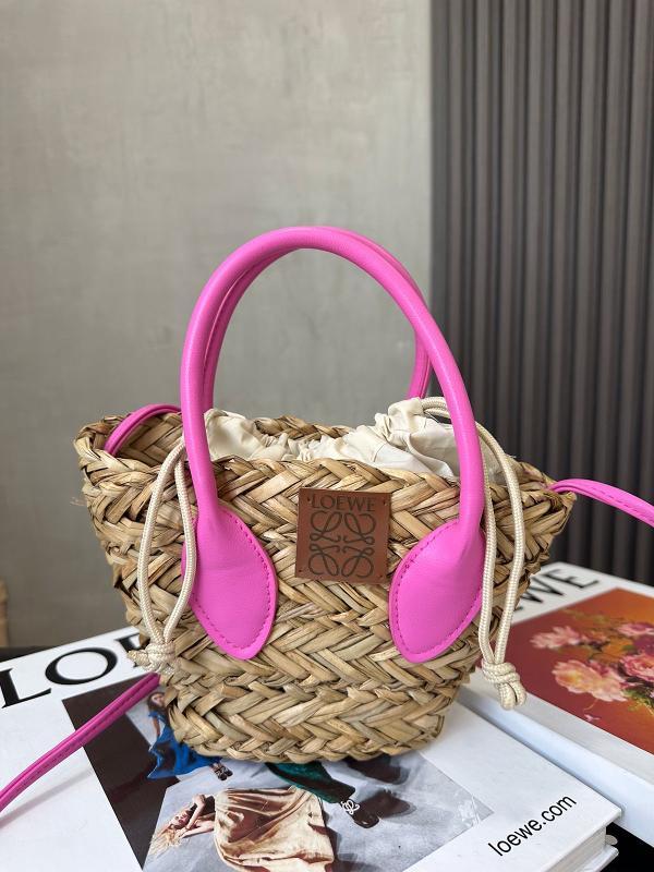 BOLSO LOEWE YUTE CON ROSADO - Image 2