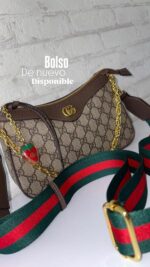 BOLSO GUCCI CAFE MONOGRAM CON FRESA