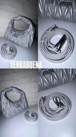 BOLSO MIU MIU PLATEADO - Image 3