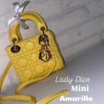 BOLSO LADY DIOR MINI AMARILLO