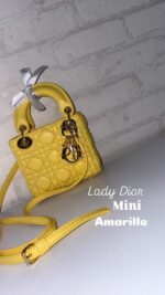 BOLSO LADY DIOR MINI AMARILLO