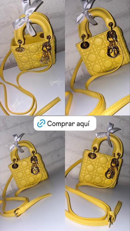 BOLSO LADY DIOR MINI AMARILLO - Image 2
