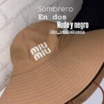 SOMBRERO MIU MIU NUDE Y NEGRO