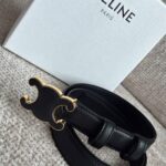 CORREA CELINE NEGRA CON DORADO