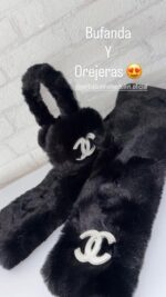SET CHANEL BUFANDA Y OREJERAS
