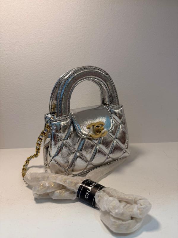 BOLSO CHANEL MONEDERO MINI PLATEADO - Image 1
