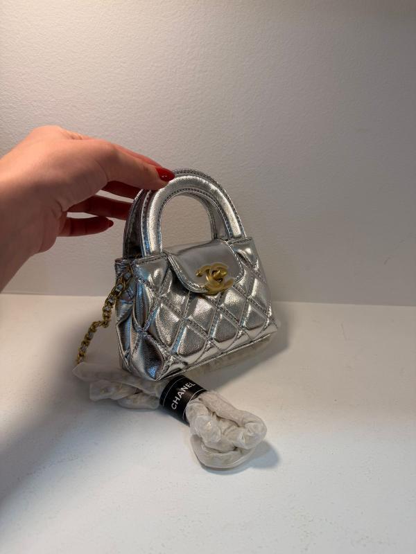 BOLSO CHANEL MONEDERO MINI PLATEADO - Image 3