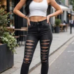 JEANS EUROPEO GRIS ROTO QUERMES