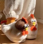 PANTUFLAS PELUDAS GALLO