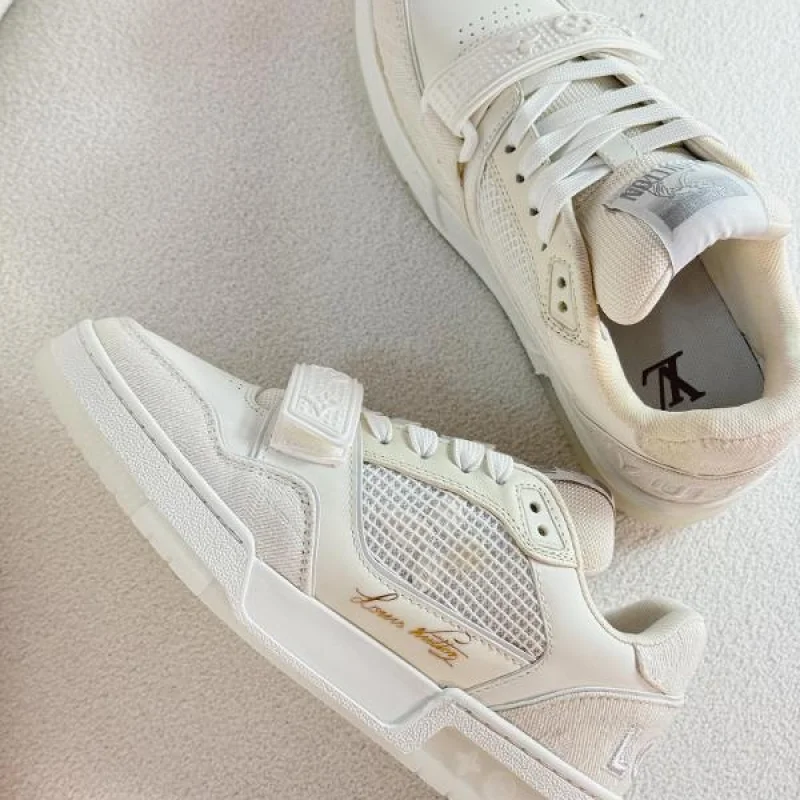 TENIS LOUIS VUITTON NUDE EN TELA - Image 1