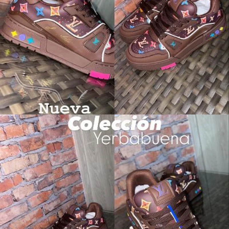TENIS LOUIS VUITTON TRAINER CAFE CON COLORES - Image 4