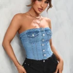 BRALETTE JEANS CON RESORTE ATRAS - Image 3