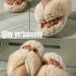 PANTUFLAS PELUDAS NUDE 3 CUARTOS - Image 3