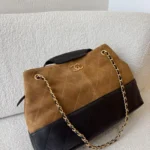 BOLSO CHANEL CAFE CON NEGRO GRANDE