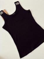 CAMISILLA MIU MIU LOGO HOMBRO BLANCA Y NEGRA - Image 2