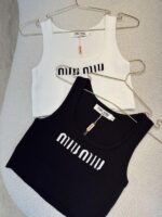 TOP MIU MIU BLANCO Y NEGRO - Image 2