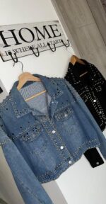 CHAQUETA JEANS TACHES NEGRA Y JEANS - Image 2