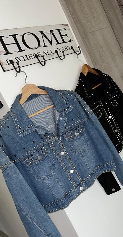 CHAQUETA JEANS TACHES NEGRA Y JEANS - Image 2