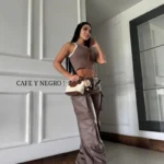 PANTALON CUERINA CARGO LABIJOU NEGRO Y CAFE