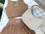 SET MIU MIU FALDA PLIZADA BEIGE - Image 2