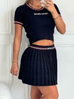 SET MIU MIU NEGRO FRANJA ROJA EN HILO - Image 2