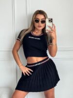 SET MIU MIU NEGRO FRANJA ROJA EN HILO