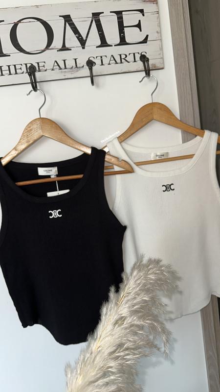 CAMISILLA CELINE BLANCA Y NEGRA - Image 1