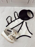 BIKINI CHANEL BLANCO CON NEGRO - Image 2