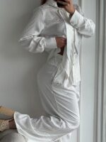 CONJUNTO PRADA SATIN ZEBRA BLANCO - Image 4