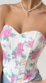 BRALETTE FLORES FONDO BLANCO