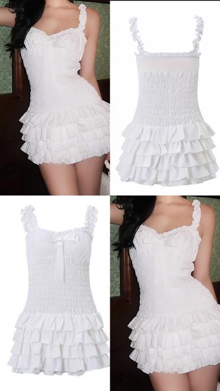 VESTIDO BLANCO ENRESORTADO - Image 1