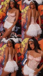 BRALETTE BLONDA ROSADO CON NUDE - Image 2