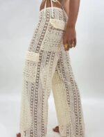 PANTALON TEJIDO MARFIL - Image 2