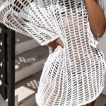 VESTIDO TEJIDO BLANCO CUELLO BANDEJA