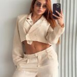 CONJUNTO MIU MIU NUDE MINI BLAZER