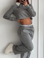 CONJUNTO MIU MIU GRIS CON CUELLO BLANCO - Image 4