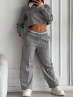 CONJUNTO MIU MIU GRIS CON CUELLO BLANCO - Image 3