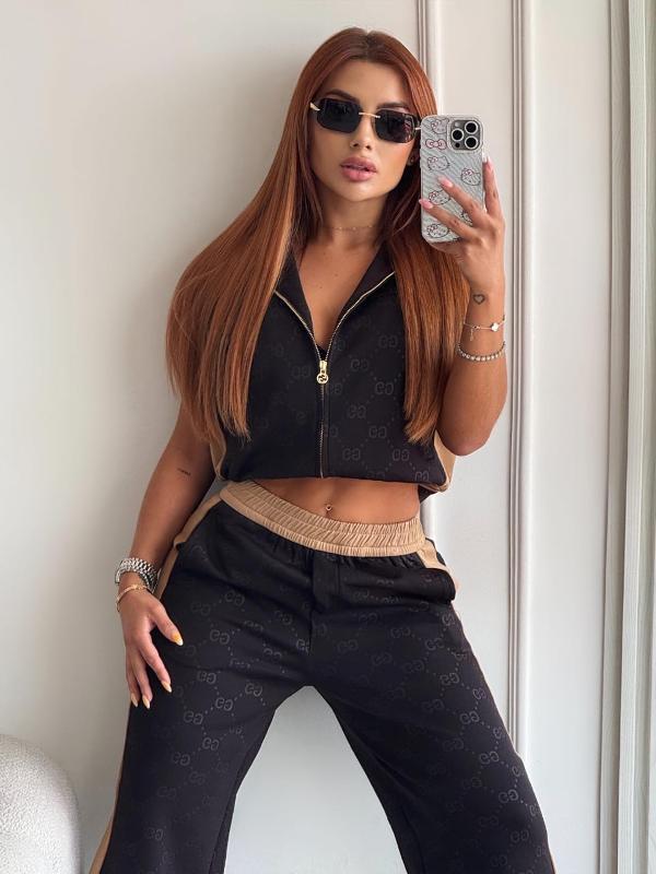 CONJUNTO GUCCI NEGRO CON CAFE - Image 1