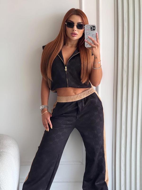 CONJUNTO GUCCI NEGRO CON CAFE - Image 3