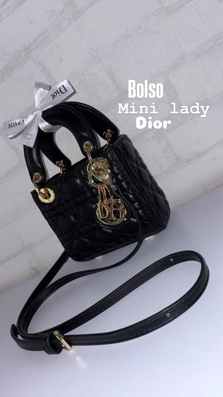 BOLSO LADY DIOR MINI NEGRO - Image 1