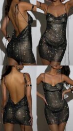 VESTIDO NEGRO BRILLANTE - Image 2
