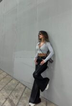 LEGGINS BOTA CAMPANA NEGRO BOTON - Image 2