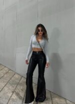 LEGGINS BOTA CAMPANA NEGRO BOTON