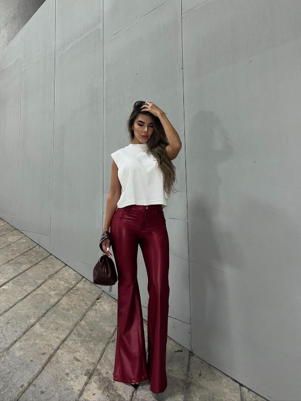 LEGGINS BOTA CAMPANA VINOTINTO BOTON - Image 2