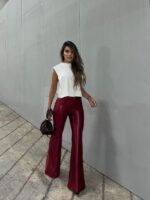 LEGGINS BOTA CAMPANA VINOTINTO BOTON