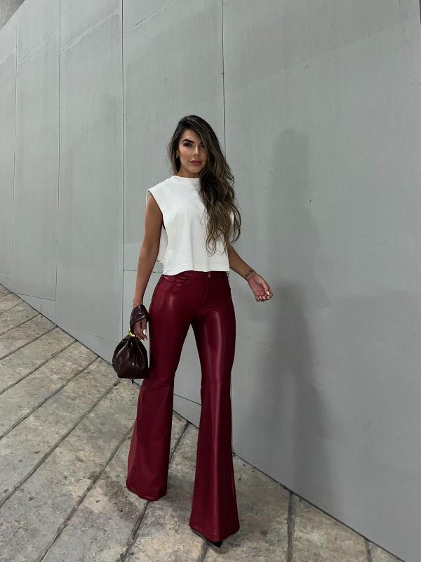 LEGGINS BOTA CAMPANA VINOTINTO BOTON - Image 1