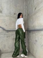 PANTALON VERDE MILITAR EN RAYAS - Image 2