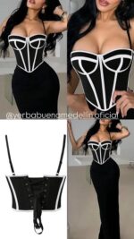 BRALETTE NEGRO BORDE BLANCO - Image 2