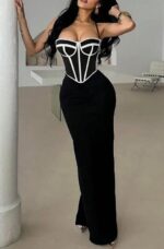 BRALETTE NEGRO BORDE BLANCO